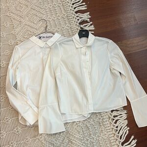 Zara White Button Down Shirt Cotton Classic: Bundle